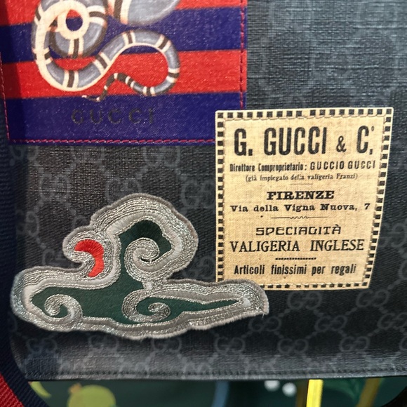 GUCCI🐅LIMITED EDITION GG Supreme Night Courrier TOTE WALLET & BAG CHARM! - Picture 10 of 17